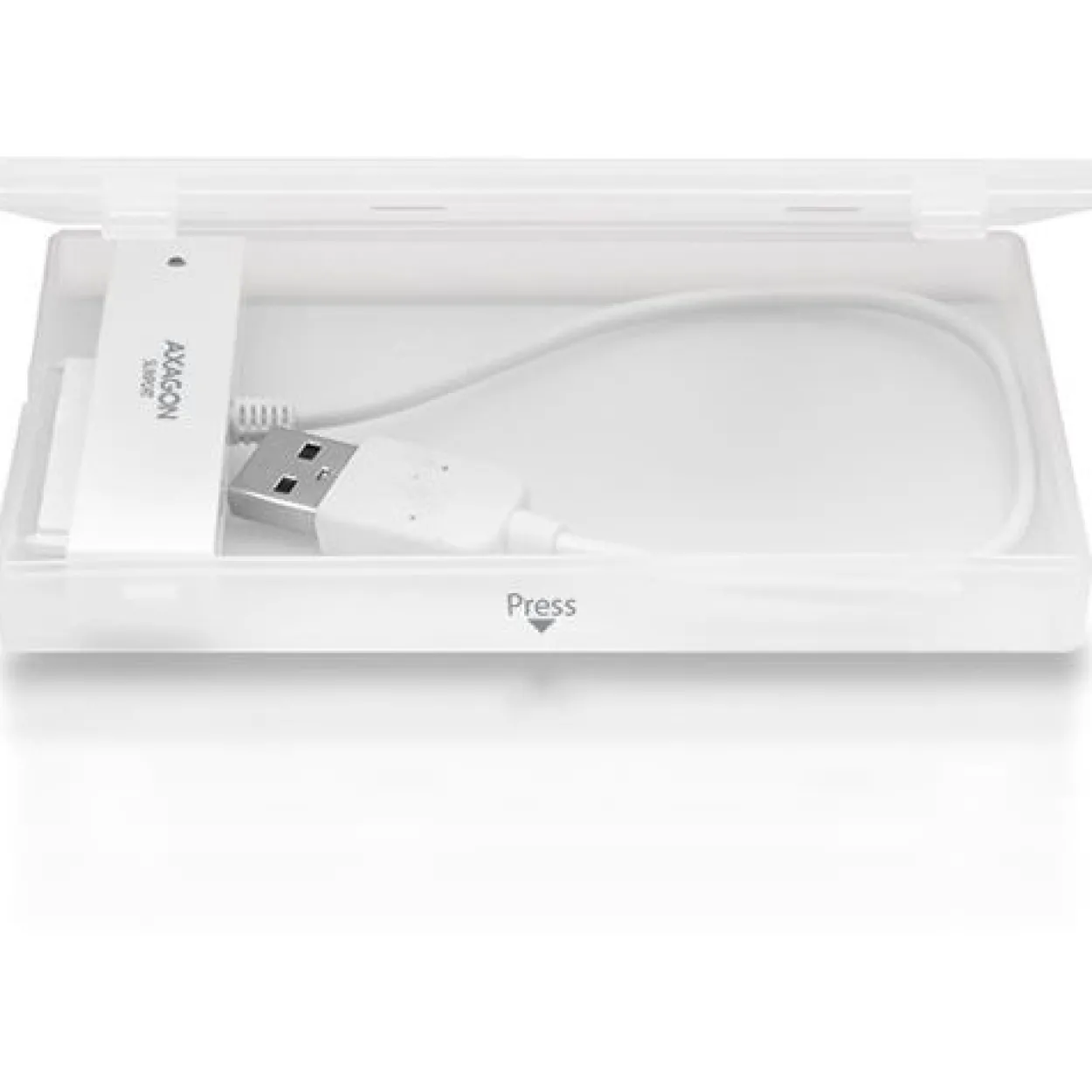 AXAGON ADSA-1S SLIMPort Adapter, USB 2.0, 2,5" SSD/HDD, SATA - mit Case
