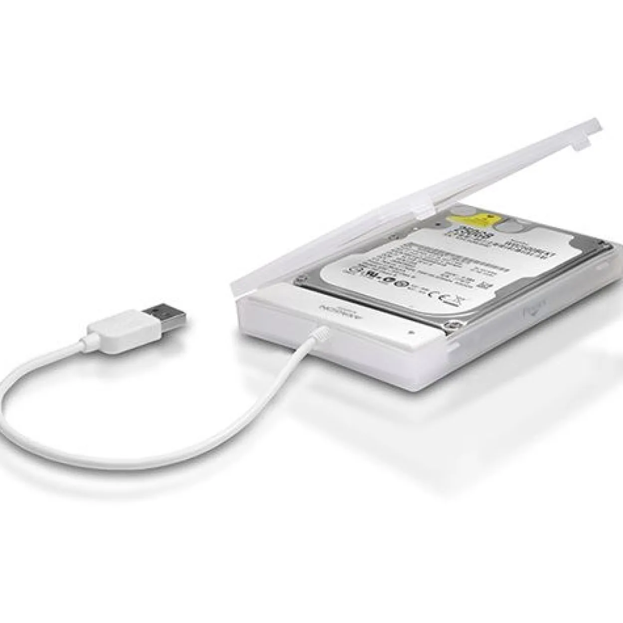 AXAGON ADSA-1S SLIMPort Adapter, USB 2.0, 2,5" SSD/HDD, SATA - mit Case