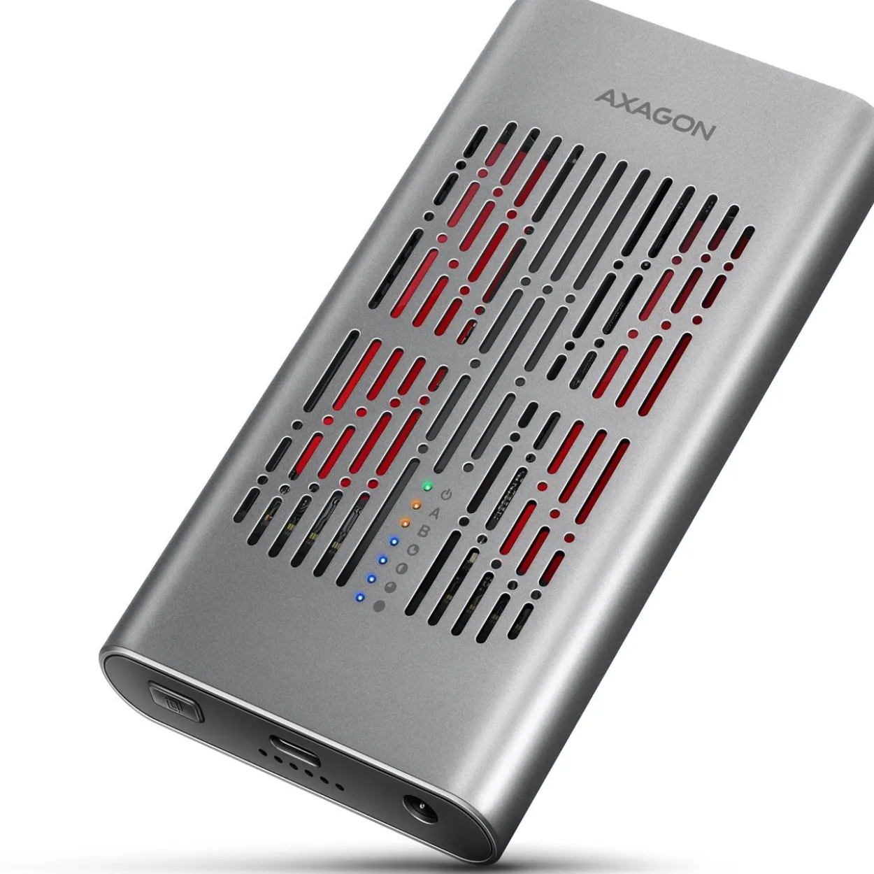 AXAGON EEM2-20GD Externes SSD-Gehäuse, für 2x NVMe SSDs - grau
