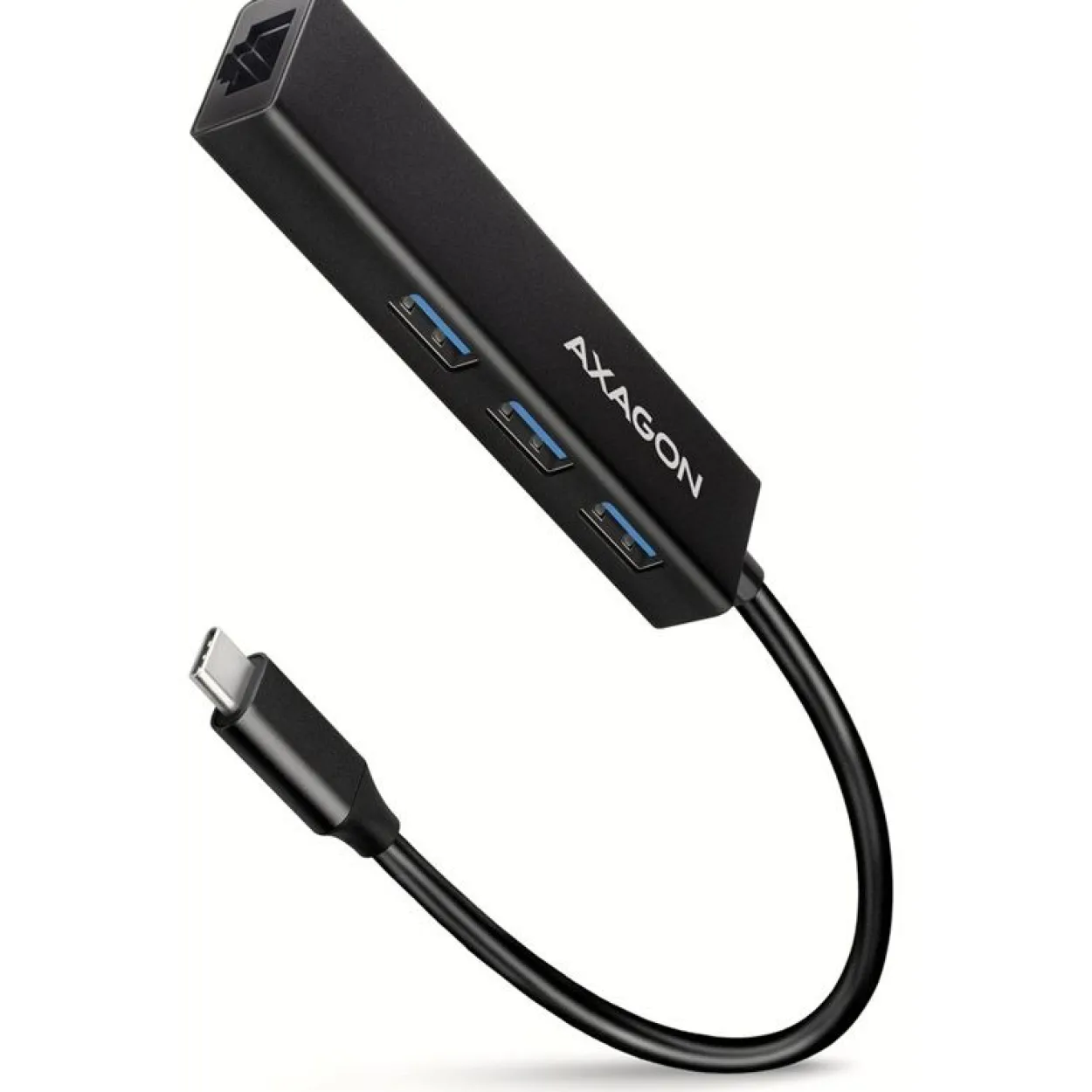 AXAGON HMC-GL3A USB-C-Hub, 3x USB-A, Gbit-LAN, schwarz