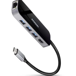 AXAGON HMC-6GL USB-Hub, 3x USB-3.0, 1x RJ-45, 1x HDMI