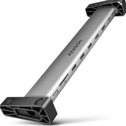 AXAGON HMC-10HLS Multiport-Hub, 4x USB-A und 2x USB-C, HDMI 4K/60Hz, RJ-45, SD/microSD, PD 100W