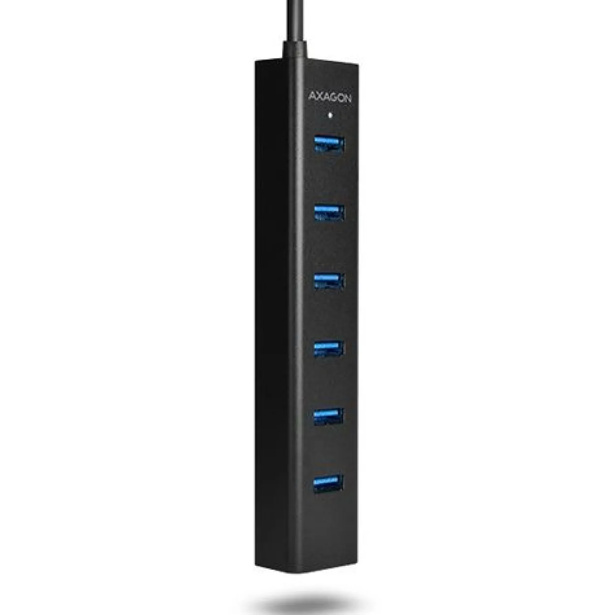 AXAGON HUE-SA7BP USB-A-Hub, 7x USB 3.0, 1x Micro-USB - 400 mm Kabel, Netzteil