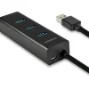 AXAGON HUE-S2B USB-A-Hub, 4x USB 3.0, externe Stromversorgung - 30 cm