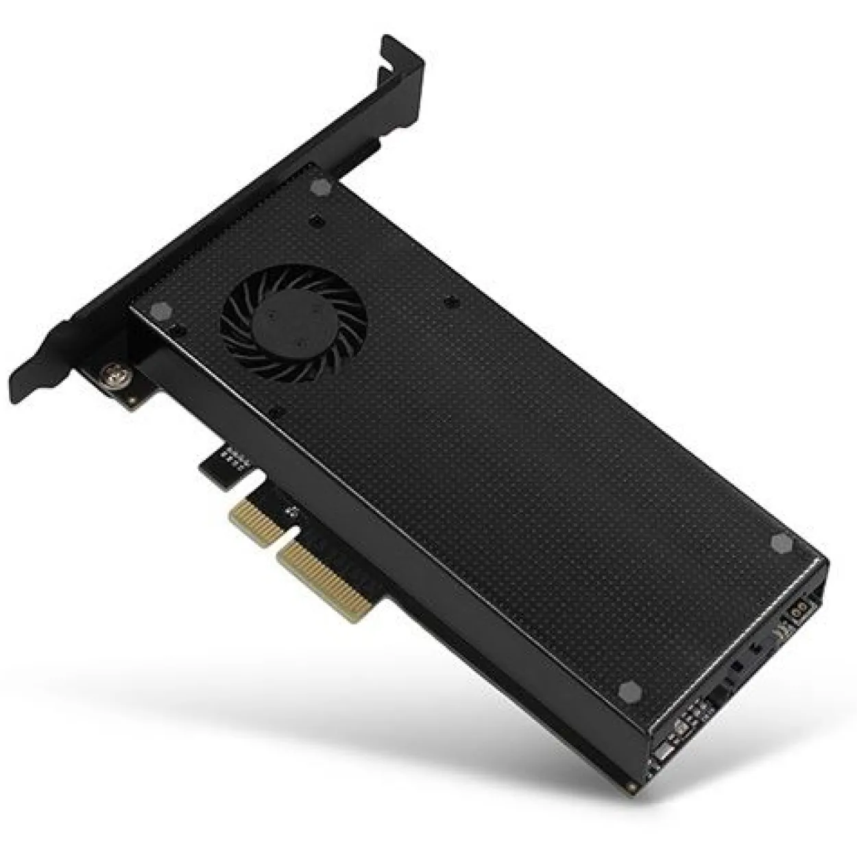 AXAGON PCEM2-DC PCIe-3.0-x4-Adapter, 1x M.2-NVMe, 1x M.2-SATA, bis 22110 - aktive Kühlung