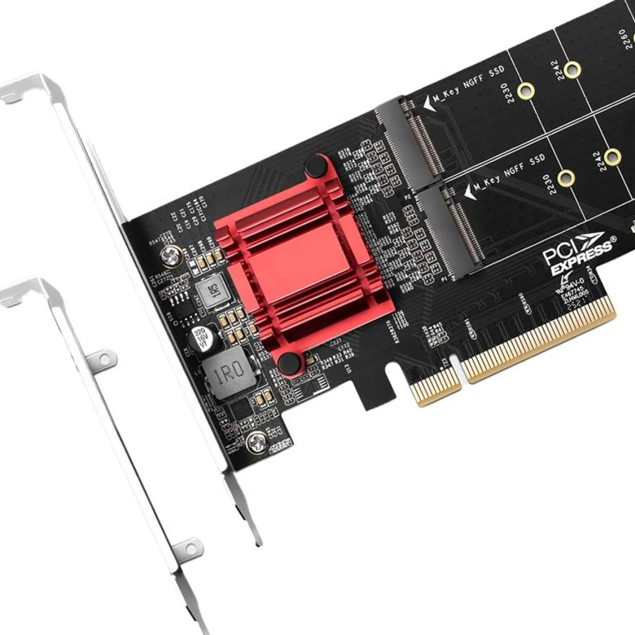 AXAGON PCEM2-ND PCIe Adapter für zwei M.2 SSDs