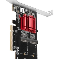 AXAGON PCEM2-ND PCIe Adapter für zwei M.2 SSDs