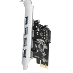AXAGON PCEU-430RS Erweiterungskarte, PCIe 4.0 x1, 4x USB 3.0 - schwarz