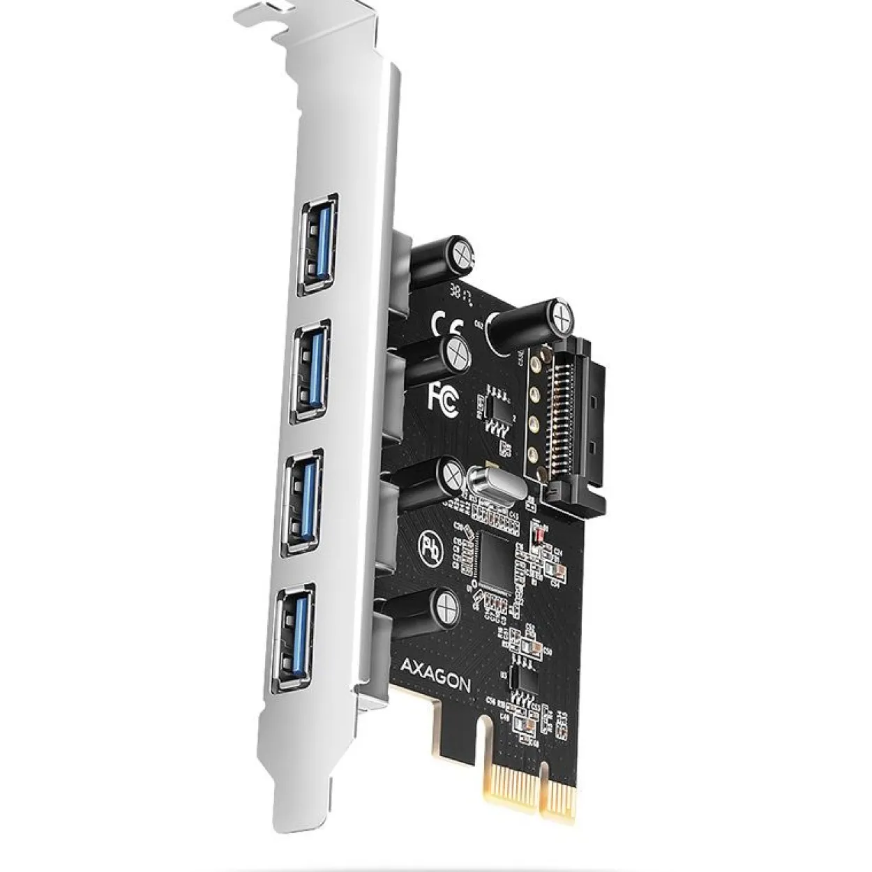 AXAGON PCEU-430RS Erweiterungskarte, PCIe 4.0 x1, 4x USB 3.0 - schwarz