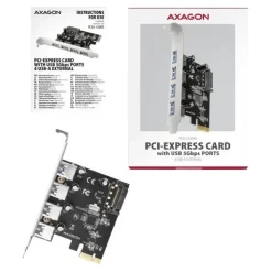 AXAGON PCEU-430RS Erweiterungskarte, PCIe 4.0 x1, 4x USB 3.0 - schwarz