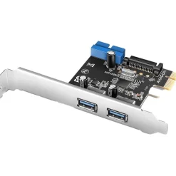 AXAGON PCEU-232RS expansion card, PCIe 4.0 x1, 4x USB 3.0, 2x internal - black