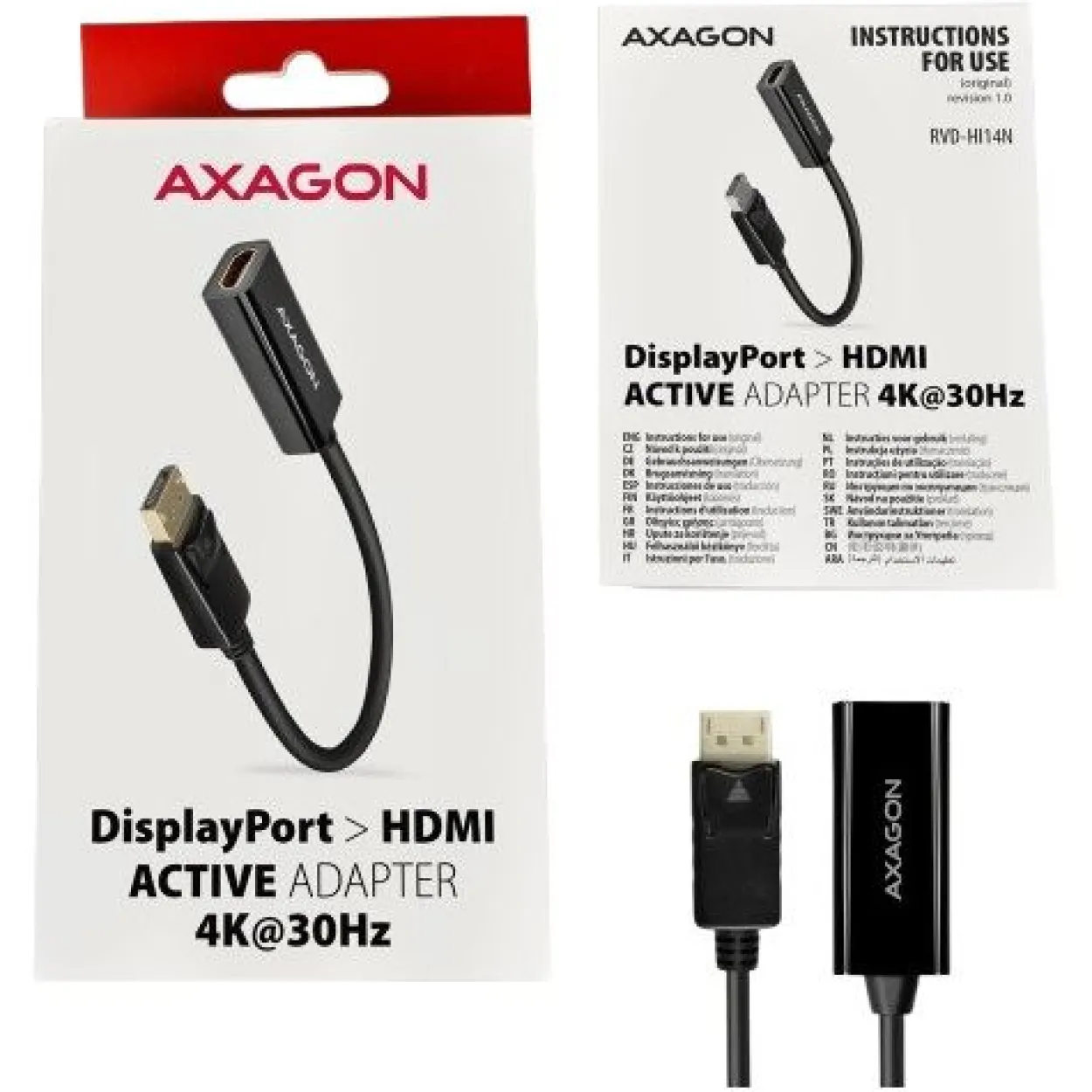 AXAGON RVD-HI14N DisplayPort > HDMI 1.4 adapter 4K/30Hz