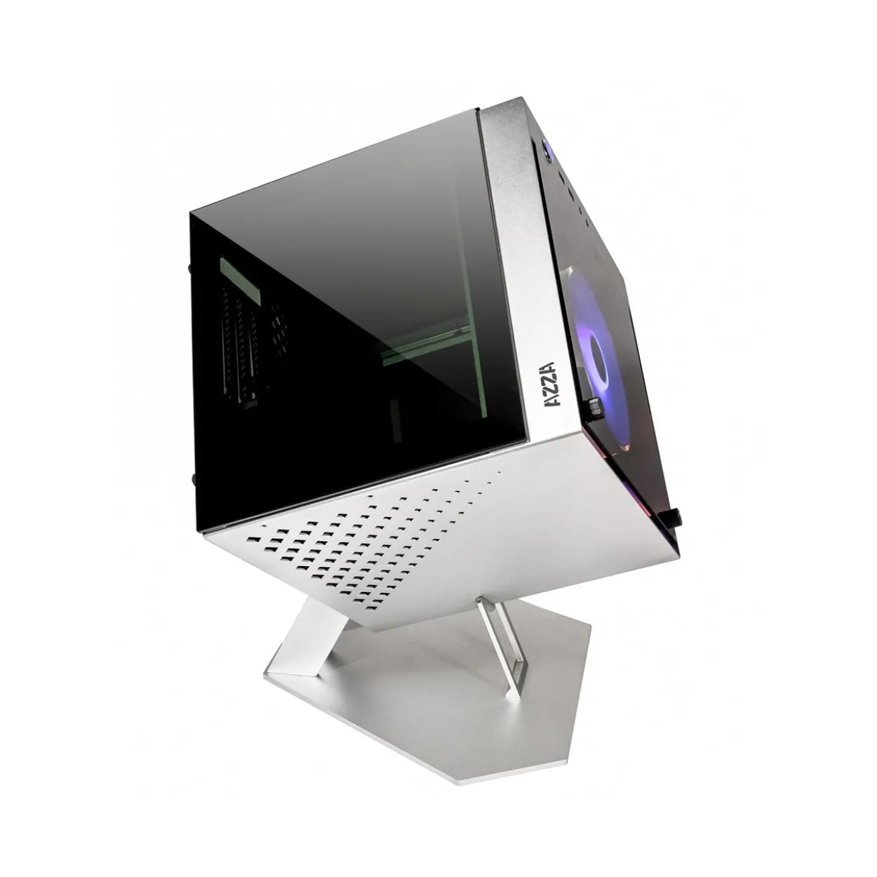 Azza Cube Mini 805 ITX Tower ohne Netzteil silber
