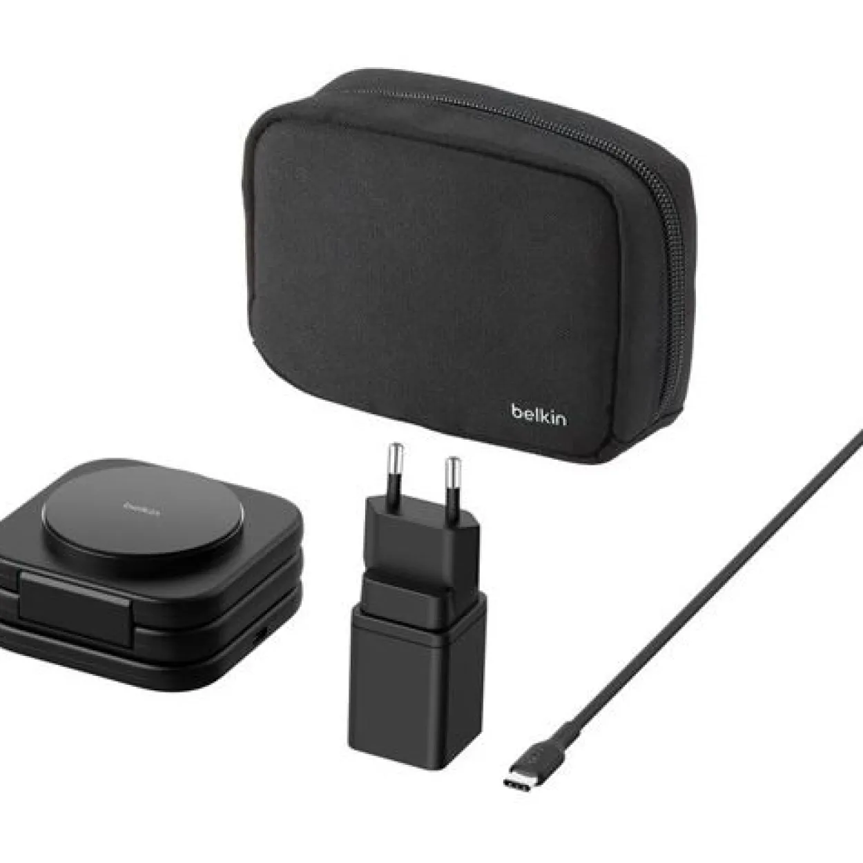 BELKIN BOOST CHARGE PRO QI2 3IN1 MAGN REISELADEGERT 15W SCHWARZ WIZ024HQBK