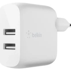 Belkin Dual USB-A Ladegerät, 24W, weiß