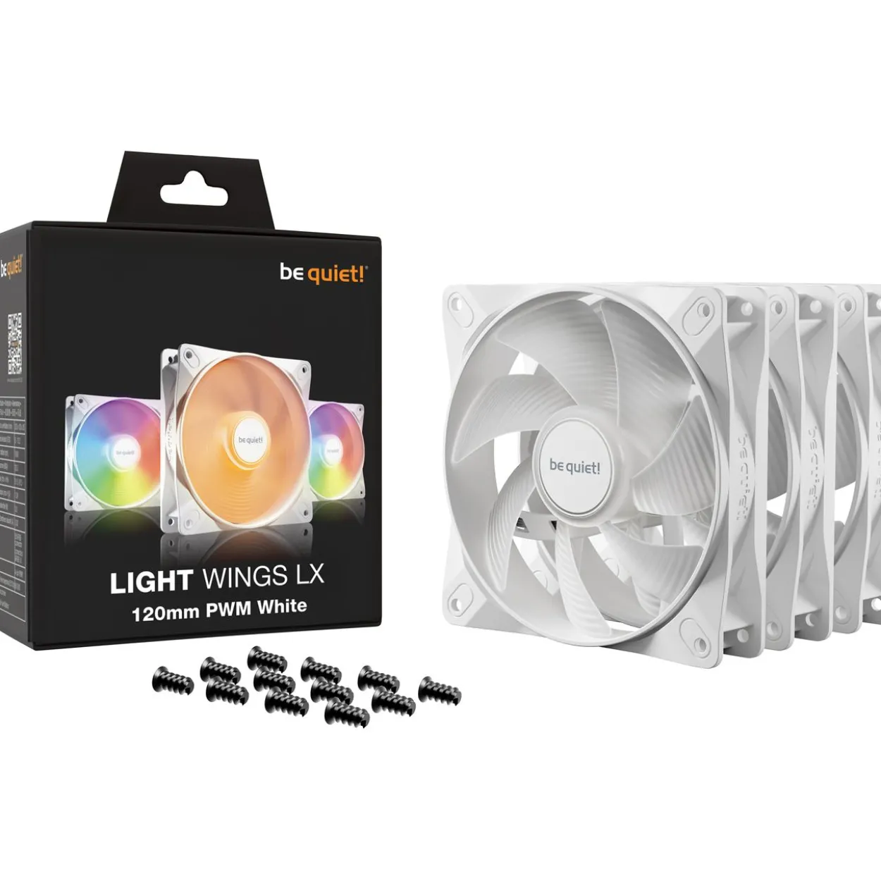 be quiet! Light Wings LX PWM White 3er-Pack 120x120x25mm 1600 U/min 25.5 dB(A) weiß