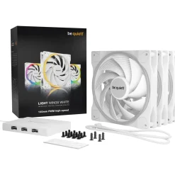 be quiet! Light Wings White High-Speed 3er-Pack + LED-Steuerung 140x140x25mm 2200 U/min 31 dB(A) weiß