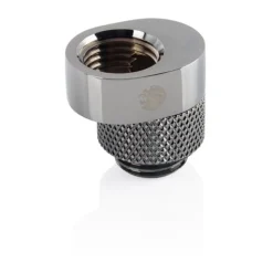 BitsPower X-Cross Adapter G1/4 Zoll AG auf G1/4 Zoll IG - 5mm Versatz, schwarz glänzend