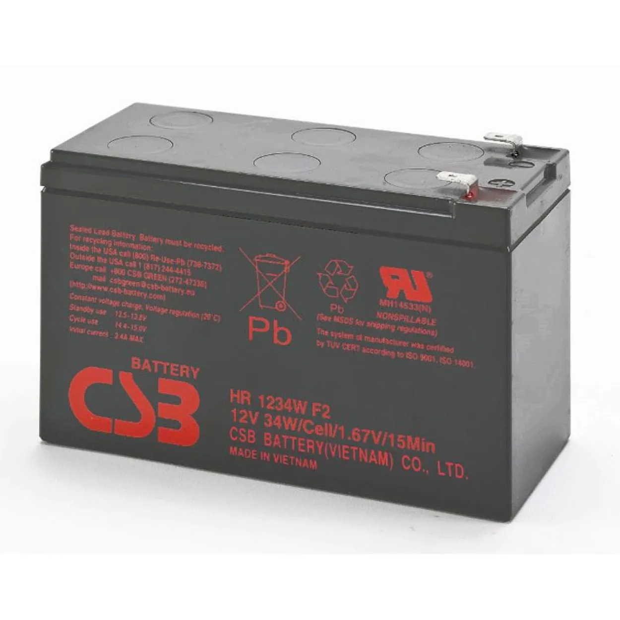 Bluewalker CSB HR 1234W F2 VRLA Blei-Gel Akku 12V/9Ah