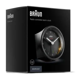 BRAUN Funkwecker BC 07 B-DCF schwarz Kunststoff, Ø 8,0 cm