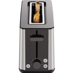 Braun Langschlitz-Toaster PurShine HT 1610 BK (edelstahl/schwarz, 1.030 Watt, für 2 Scheiben Toast)
