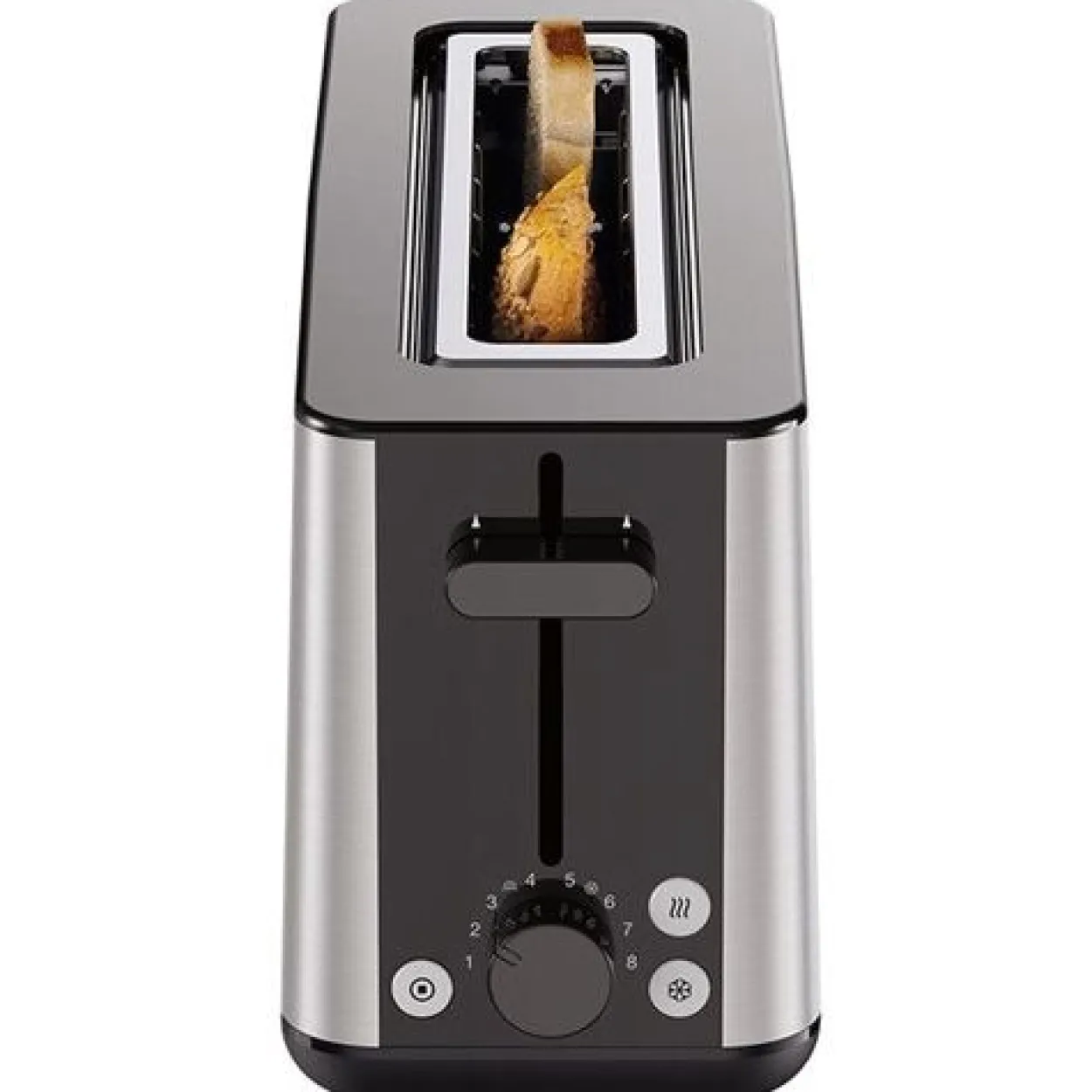 Braun Langschlitz-Toaster PurShine HT 1610 BK (edelstahl/schwarz, 1.030 Watt, für 2 Scheiben Toast)