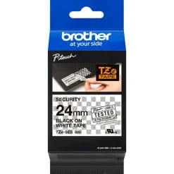 Brother Band Sicherheit 24mm Bandlänge: 8m laminiert, weiss/schwarz