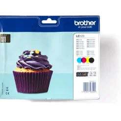 Brother LC123 4er-Pack - Schwarz, Gelb, Cyan, Magenta - original - Blisterverpackung - Tintenpatrone - für DCP-J100, J105, J132, J152, J552,