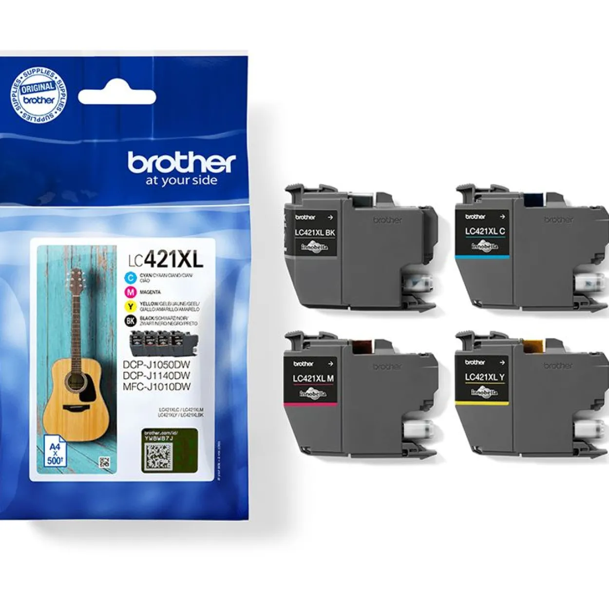 Brother LC421XL - 4er-Pack - XL - Schwarz, Gelb, Cyan, Magenta - original - Tintenpatrone