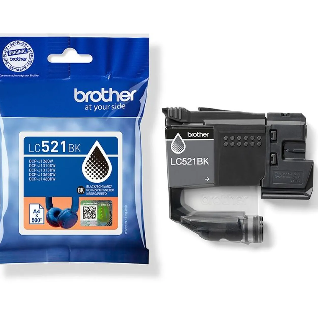Brother Patrone LC-521BK Schwarz