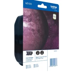 Brother Tinte LC1220BKBP2 / LC-1220BKBP2 Doppelpack Schwarz
