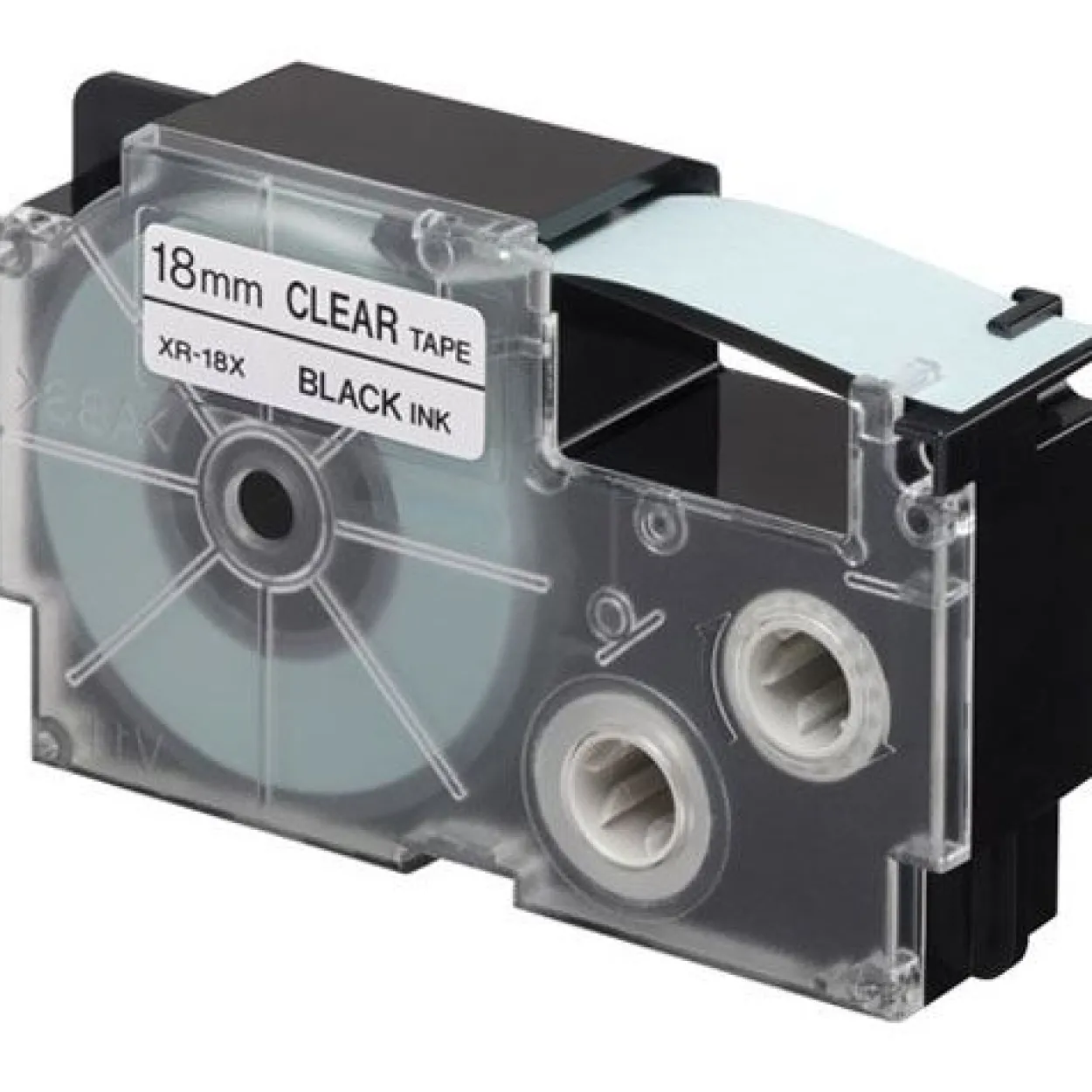 Casio Casio Computer XR Schriftbandkassette schwarz auf transparent 18 mm