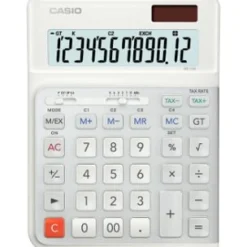 CASIO DE-12E-WE Tischrechner weiß