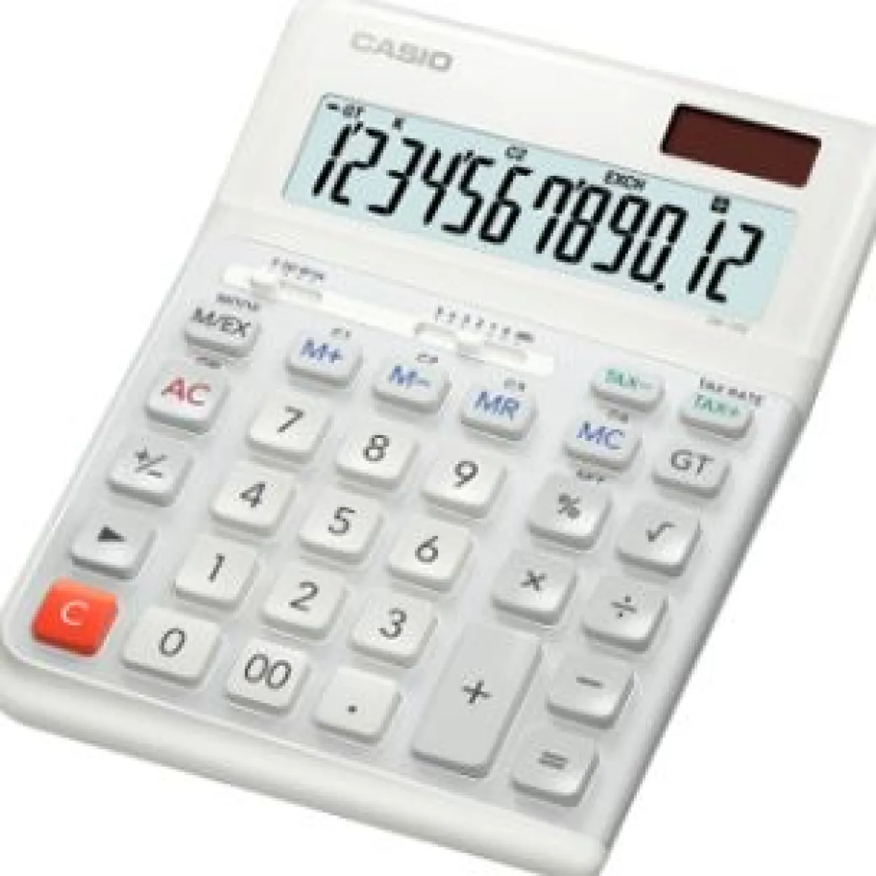 CASIO DE-12E-WE Tischrechner weiß