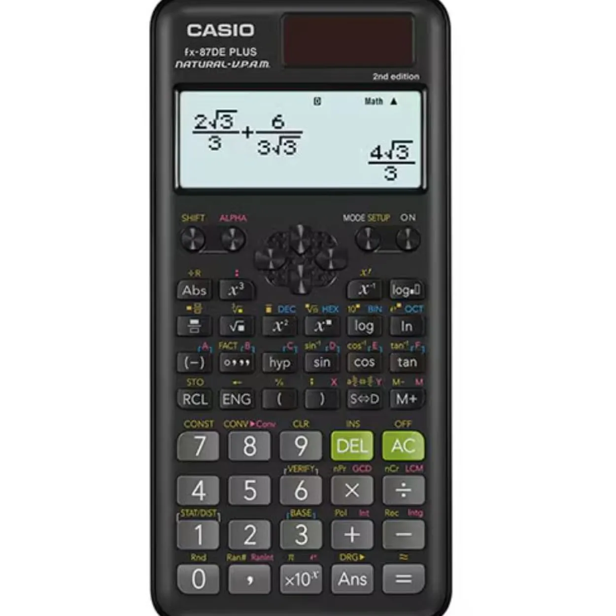 CASIO FX-87DE Plus-2 Wissenschaftlicher Taschenrechner schwarz