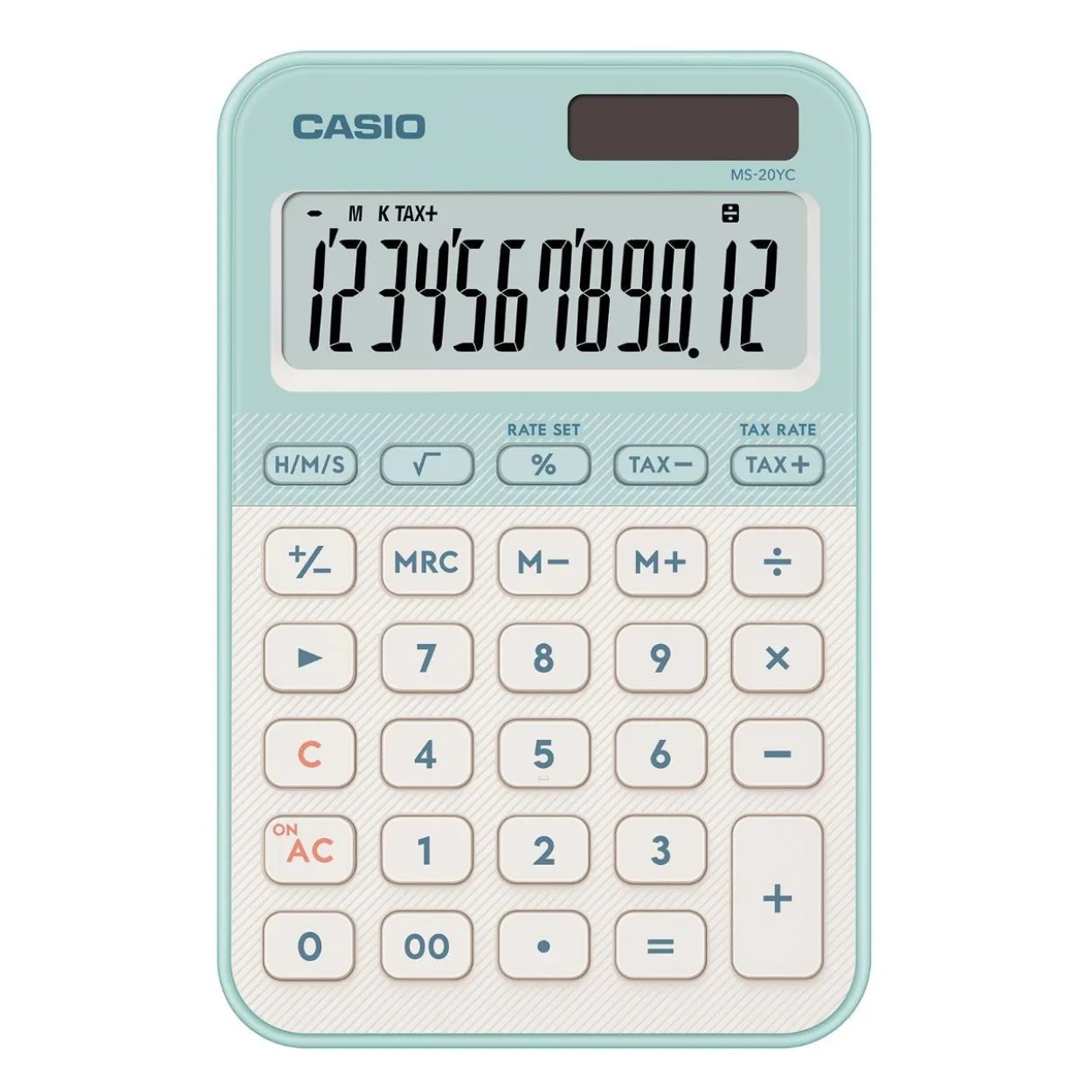 CASIO MS-20YC-LG Taschenrechner hellgrün, weiß