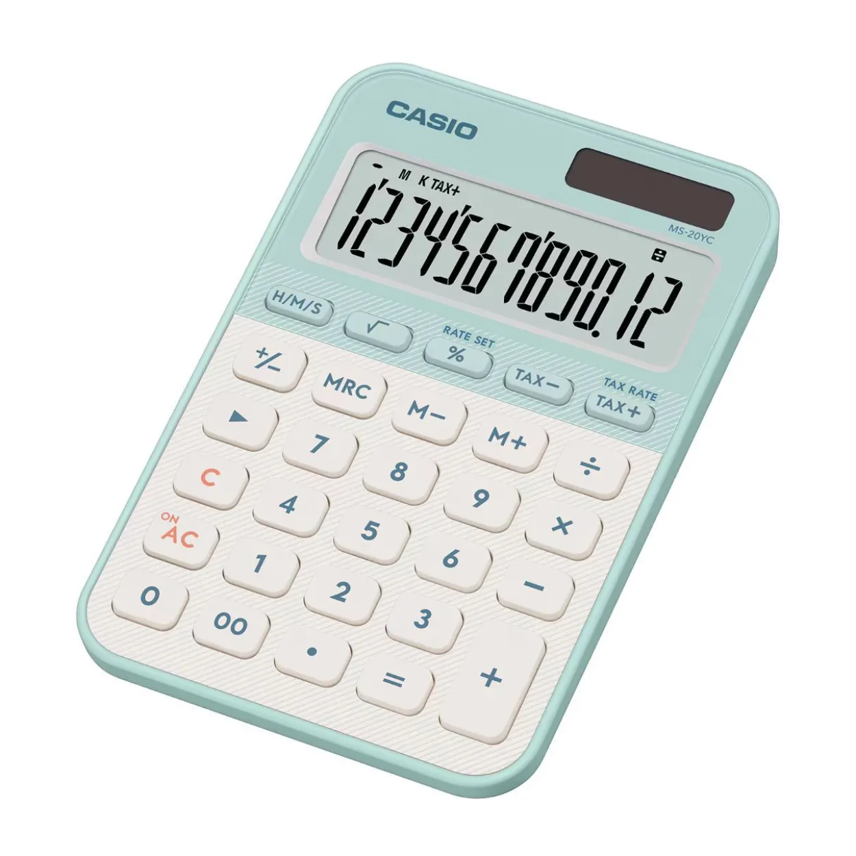 CASIO MS-20YC-LG Taschenrechner hellgrün, weiß