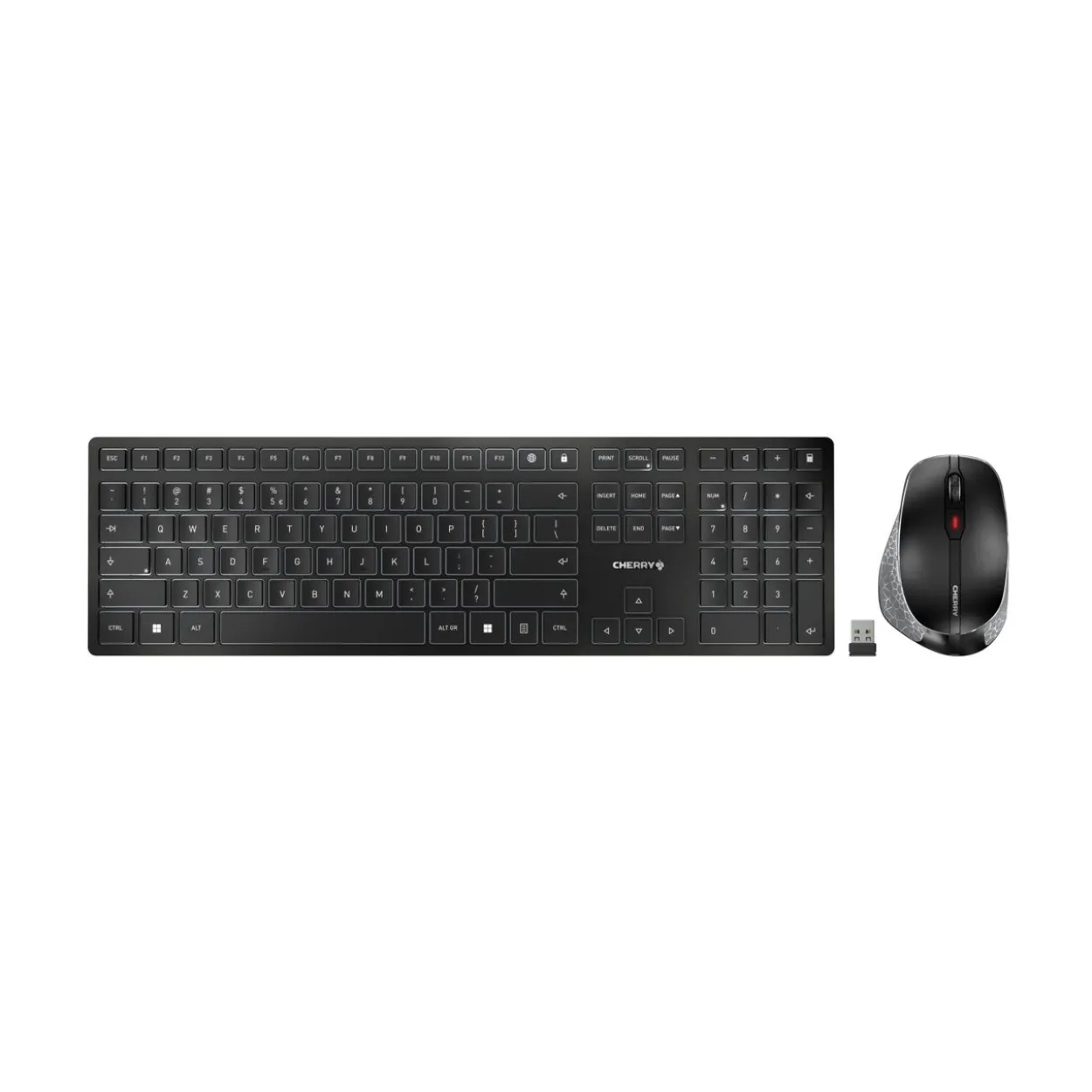 Cherry Desktop DW 9500 SLIM WL AES black/grey BT, kabellos, CH