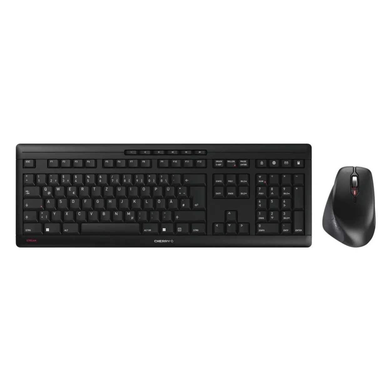 CHERRY Stream Desktop Comfort Deutsch 2.4 GHz und USB schwarz