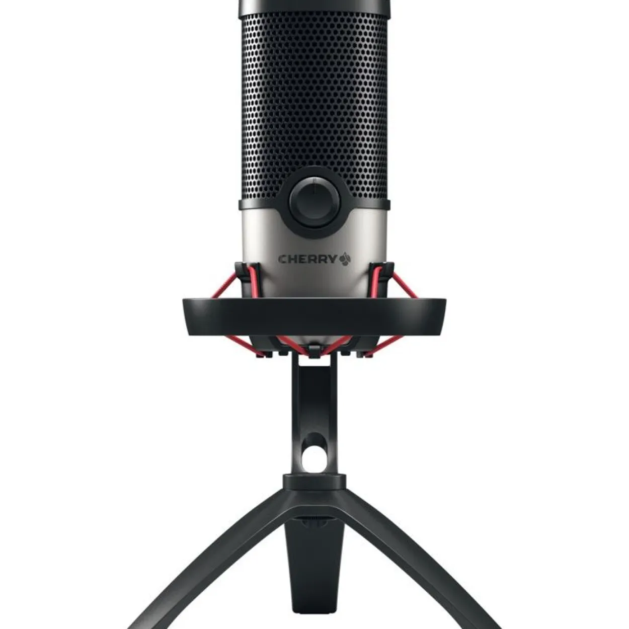 Cherry Streaming UM 6.0 ADVANCED Microphone black/silver USB-Mikrofon für Streaming und Office mit Shock Mo
