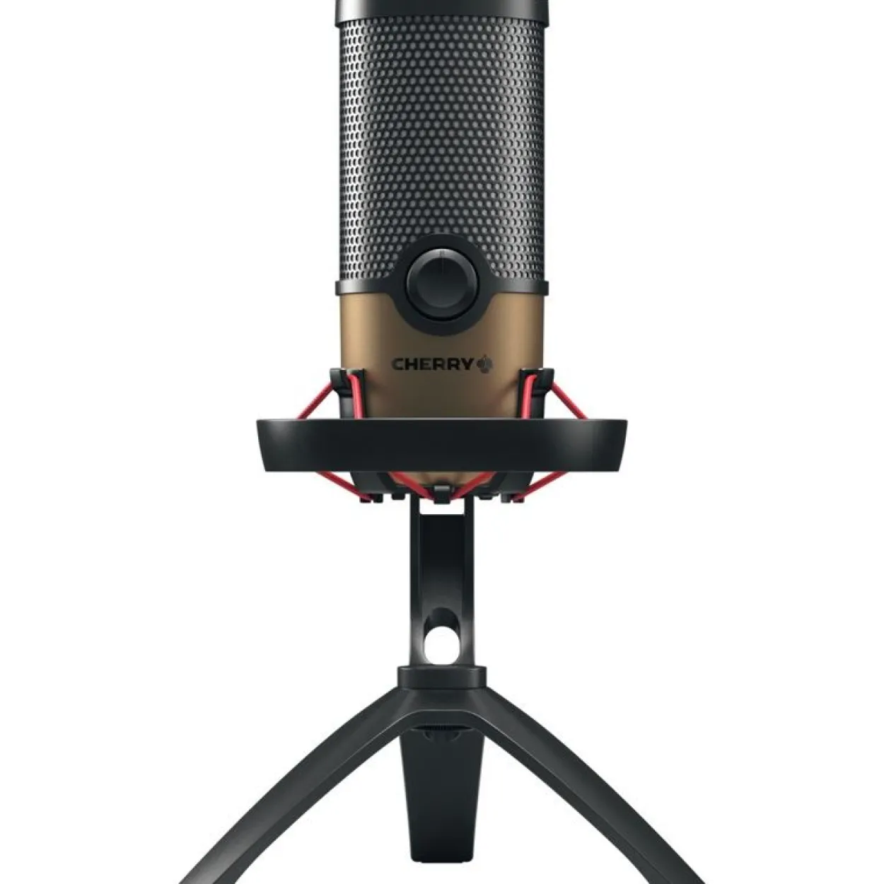 Cherry Streaming UM 9.0 PRO RGB Microphone black/copper USB-Mikrofon für Streaming und Gaming mit eindruck