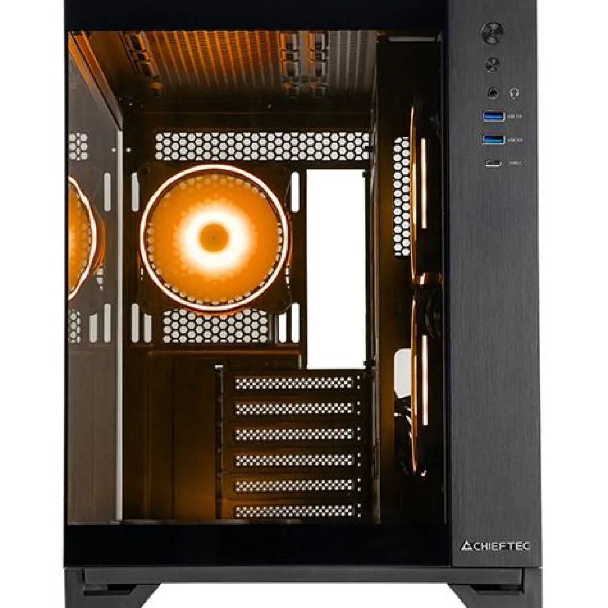 Chieftec Visio Midi Tower ohne Netzteil schwarz