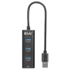 Club3D Adapter USB 3.2 Typ A > 3x USB 3.2 Typ A/LAN retail