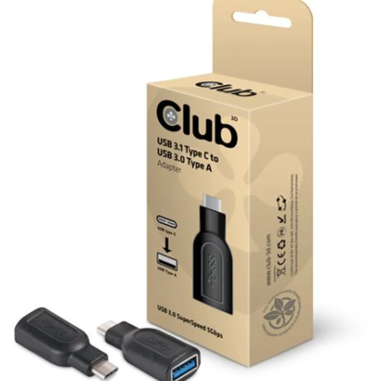 Club3D Adapter USB 3.1 Typ C > USB 3.0 Typ A St/Bu