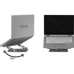 Club 3D Laptopständer mit USB-C HUB 100W 360? 4K60Hz