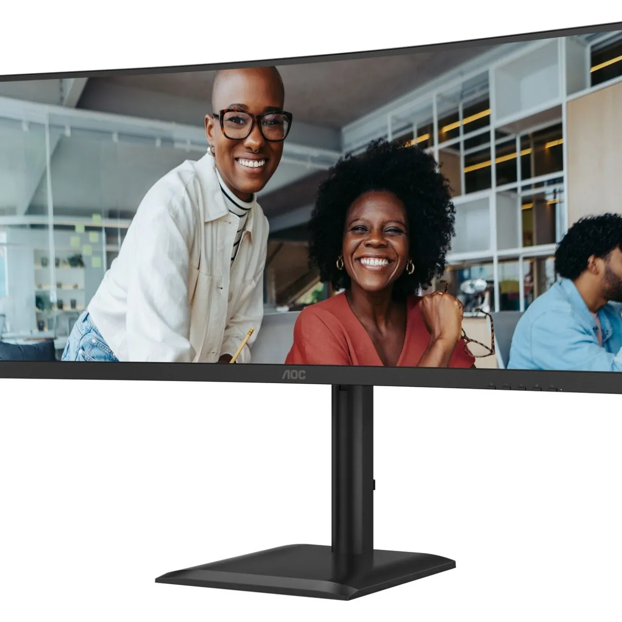 34" (86,36cm) AOC Curved CU34E4CV schwarz 3440x1440 1xDisplayPort 1.4 / 1x USB-C mit Displayport / 2xHDMI 2.0