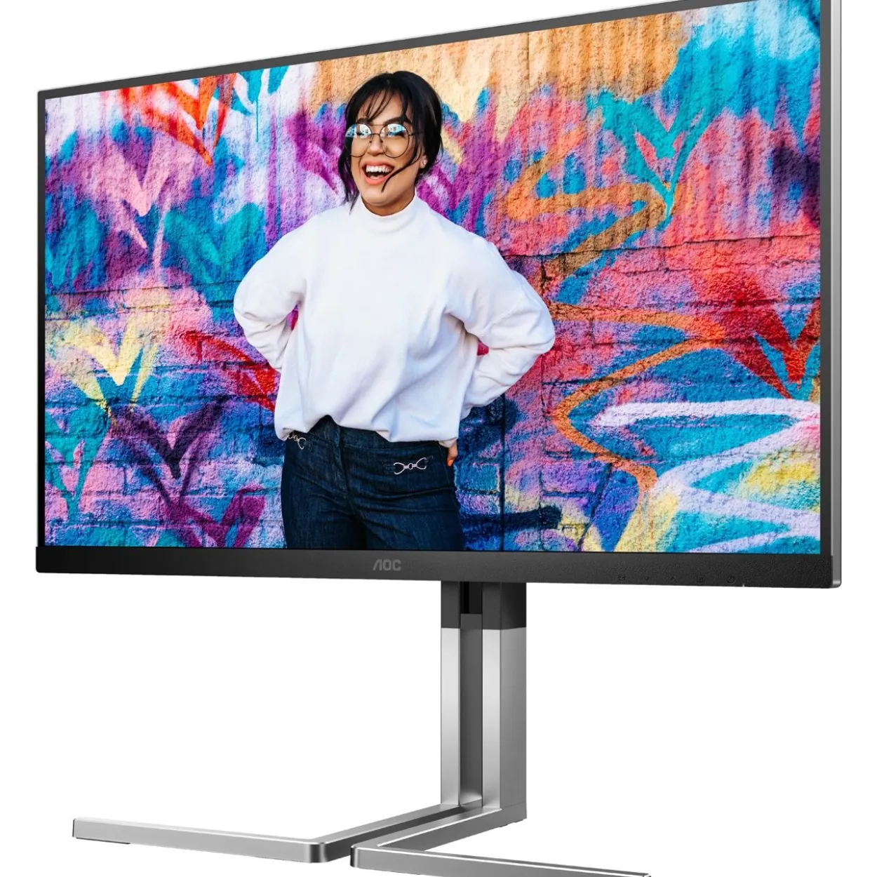 27" (68,58cm) AOC Q27U3CV schwarz/silber 2560x1440 1x DisplayPort 1.2 / 1x DisplayPort-Out 1.2 / 1xHDMI 1.4