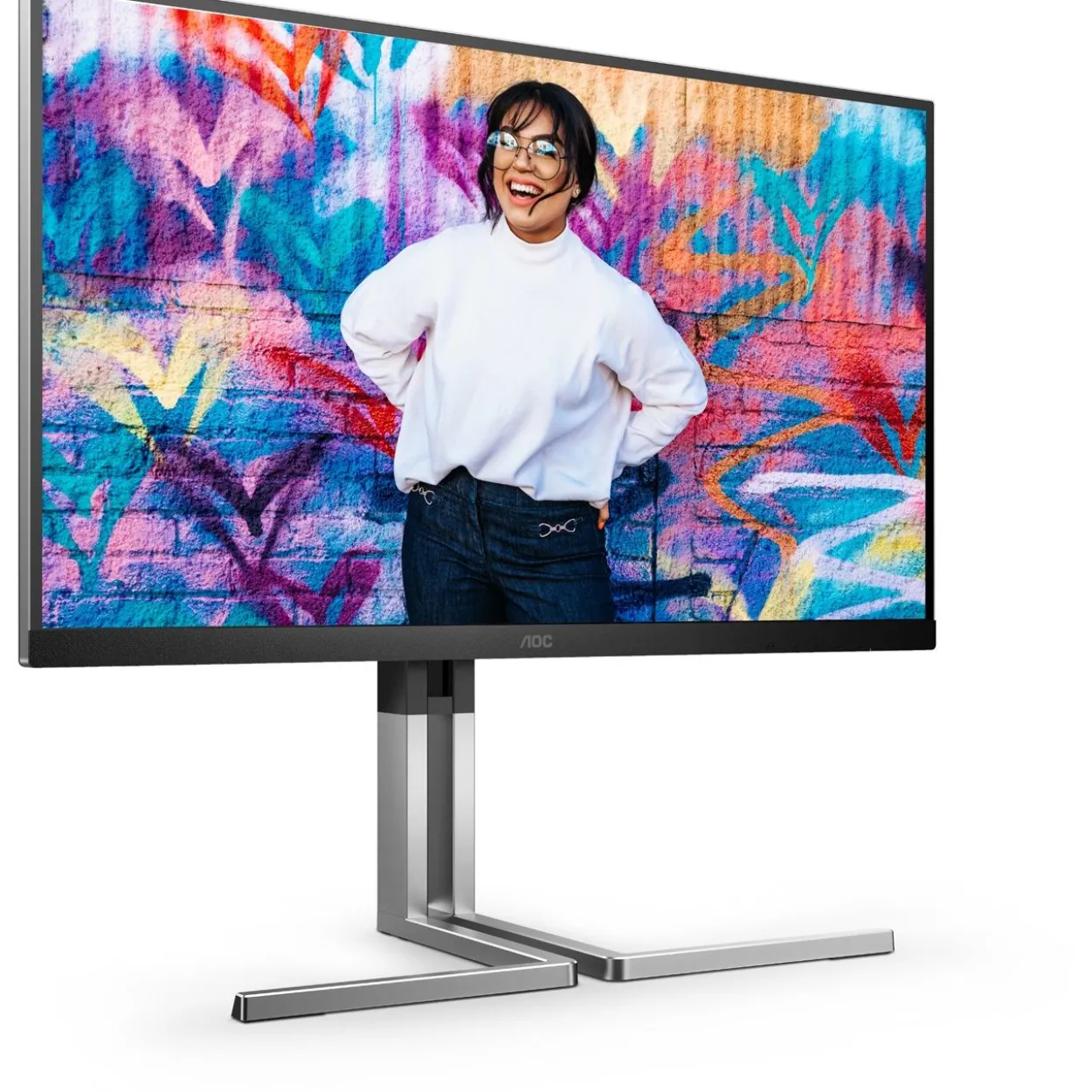 27" (68,58cm) AOC Q27U3CV schwarz/silber 2560x1440 1x DisplayPort 1.2 / 1x DisplayPort-Out 1.2 / 1xHDMI 1.4