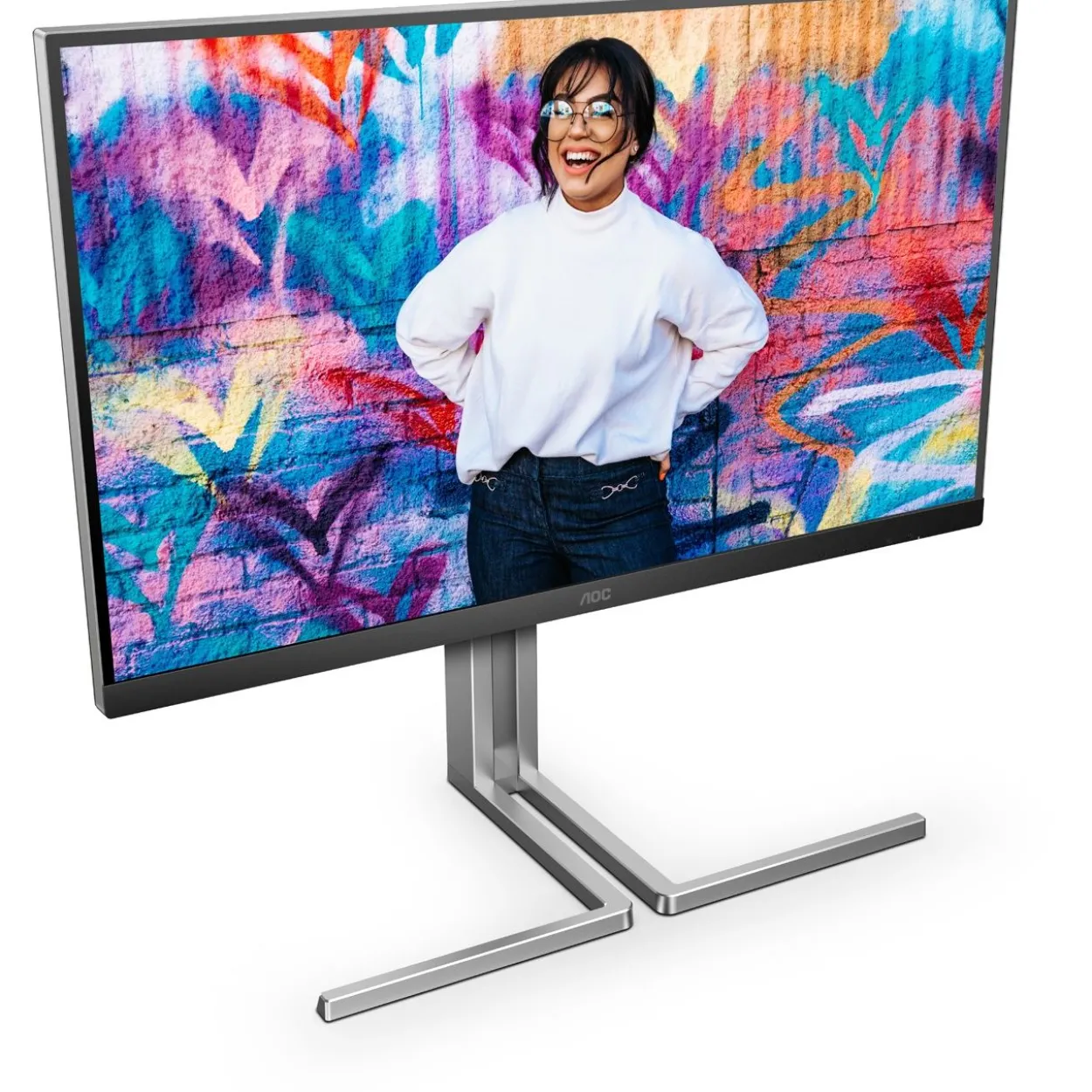 27" (68,58cm) AOC Q27U3CV schwarz/silber 2560x1440 1x DisplayPort 1.2 / 1x DisplayPort-Out 1.2 / 1xHDMI 1.4