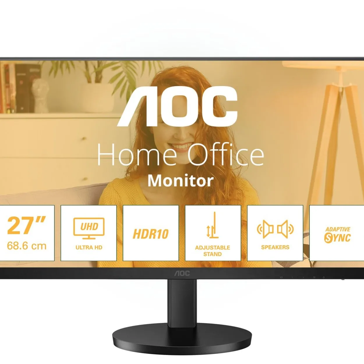 27" (68,58cm) AOC U27B3AF schwarz 3840x2160 1xDisplayPort 1.4 / 2xHDMI 2.0